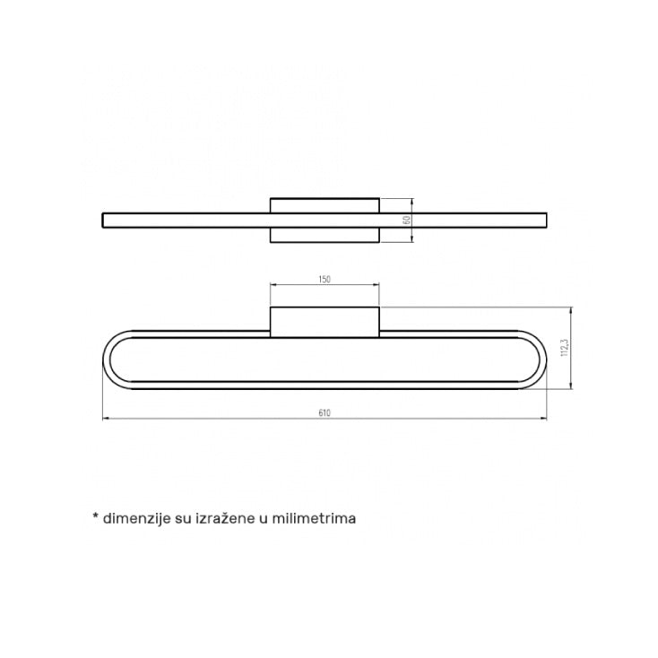 Zidna LED lampa 10W
