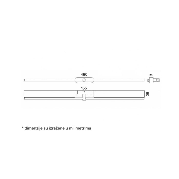 Zidna LED lampa 8W