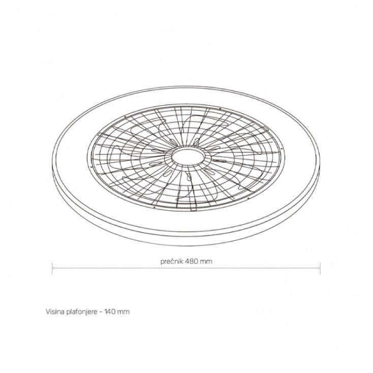 LED plafonjera sa ventilatorom
