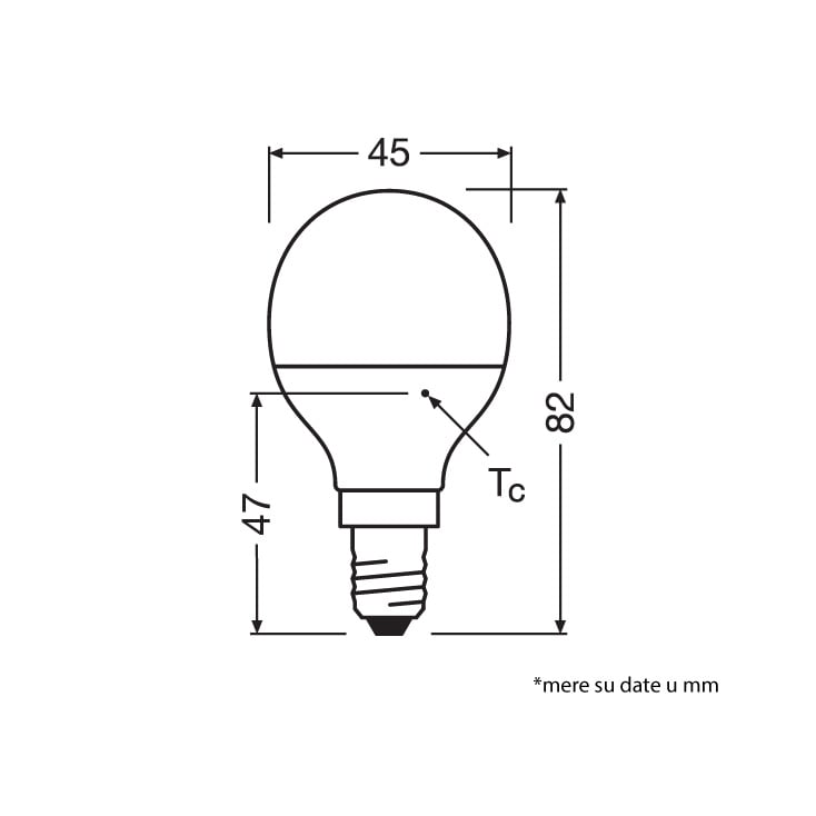 LED sijalica P25 3000K 2.5W E14 OSRAM