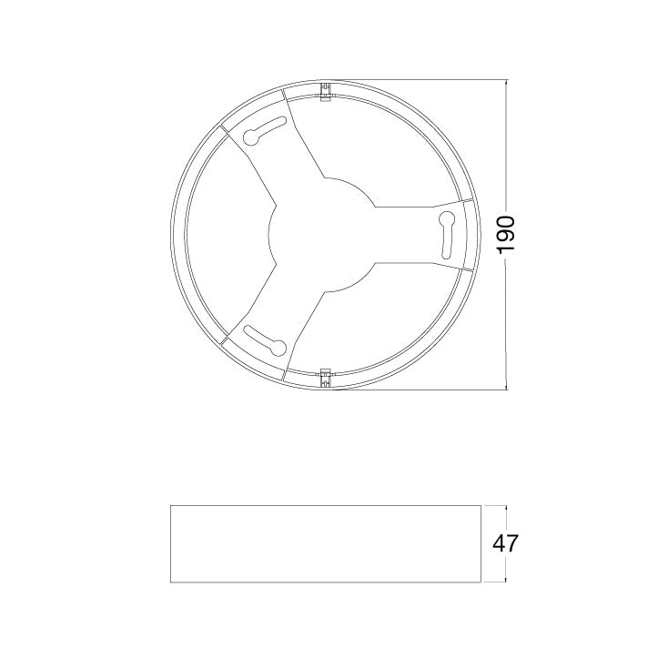 Beli nosač za ugradni LED panel 18W