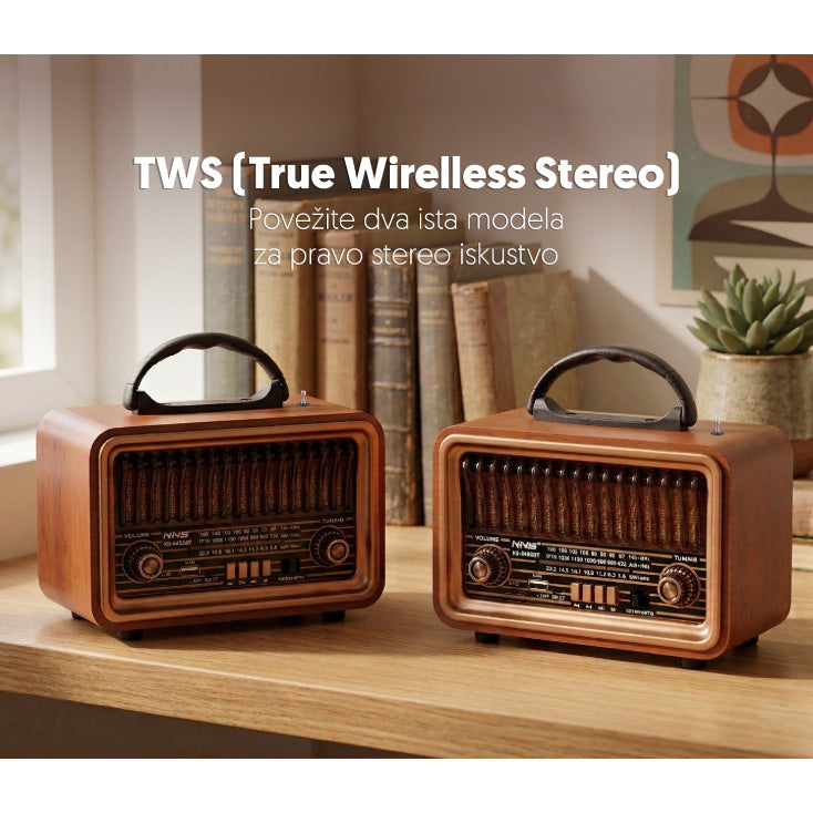 Prenosni retro Bluetooth radio 8069BT