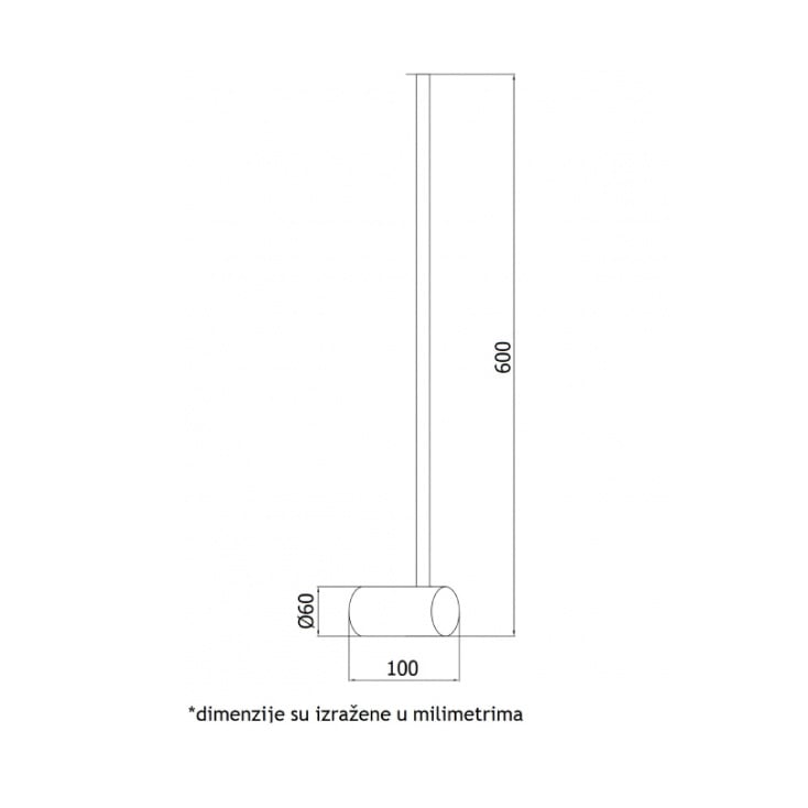 Zidna LED lampa 7W