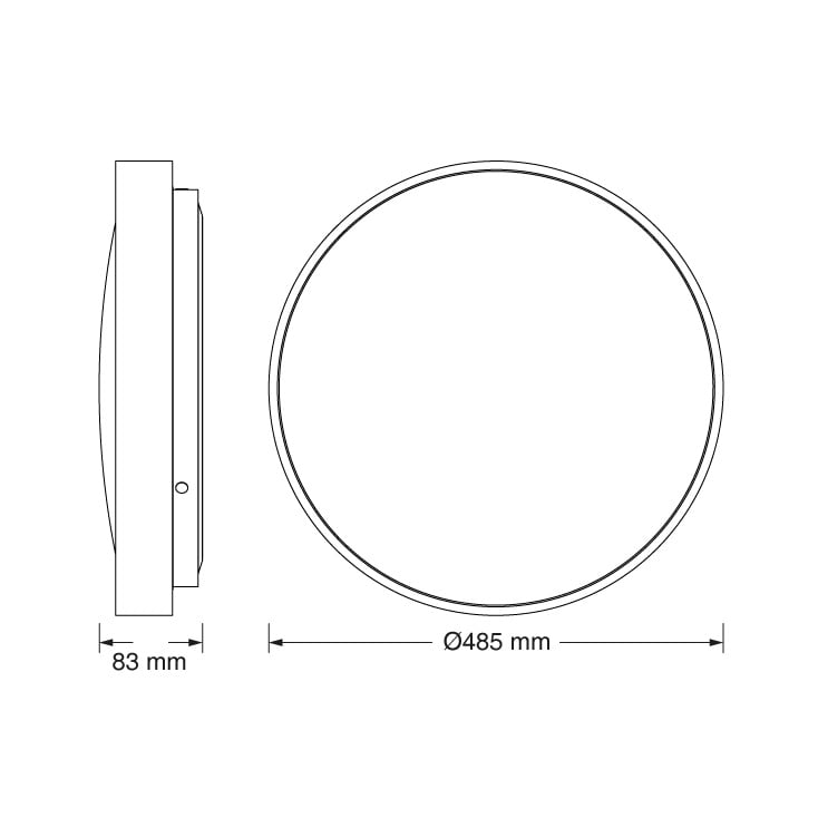 OSRAM LUXO srebrna LED plafonjera 36W 4000K IP20