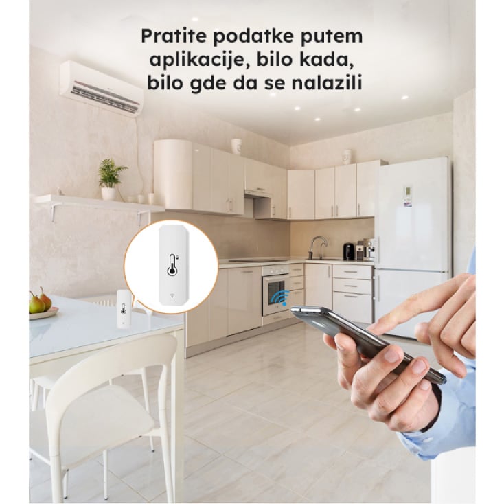 Wi-Fi smart termometar i higrometar -20° do 60°C