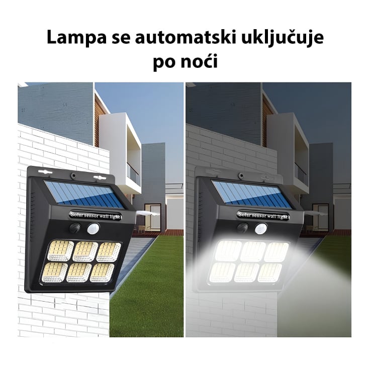 Solarni LED reflektor sa senz. 6500K 72 LED