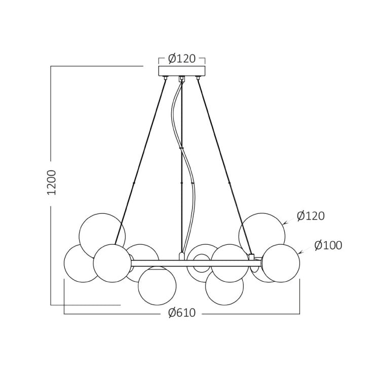 BRAYTRON crna visilica 11xG9