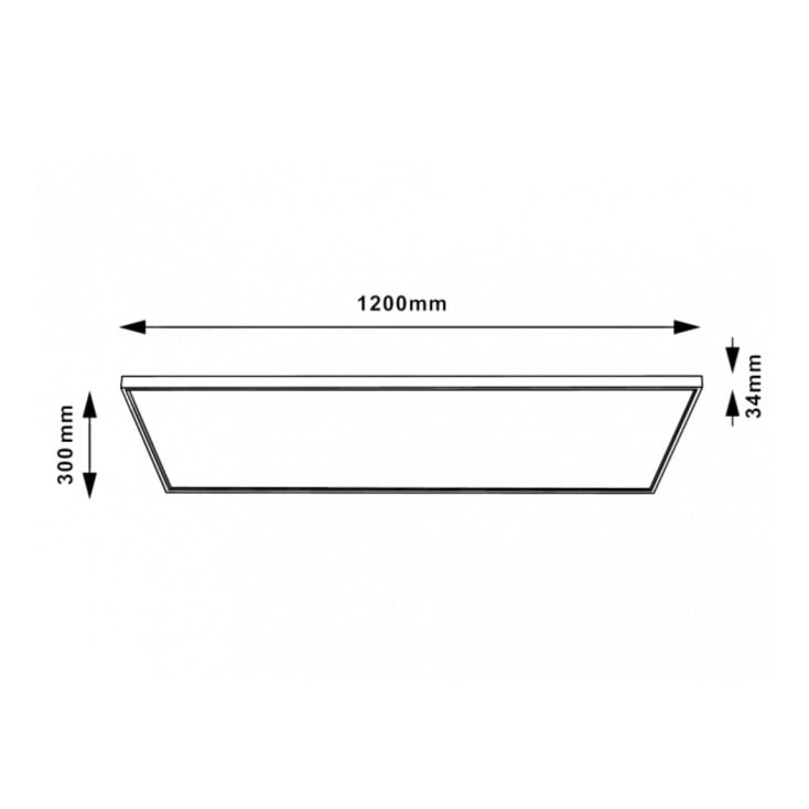 LED panel 48W, promenljiva boja svetla, 300x1200