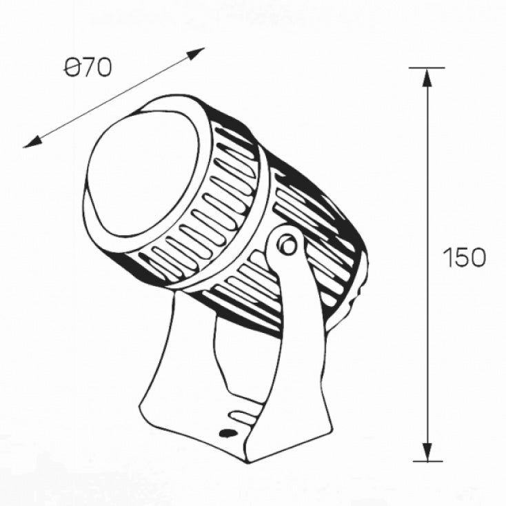 Zidna LED lampa 9W 3000K IP66