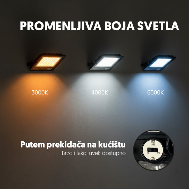 PROSTO LED reflektor 100W promenljiva boja svetla