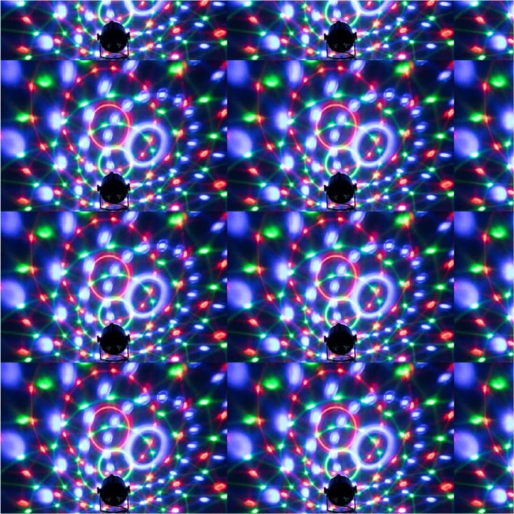 Mini RGB disko kugla 80mm, USB, do 100m2