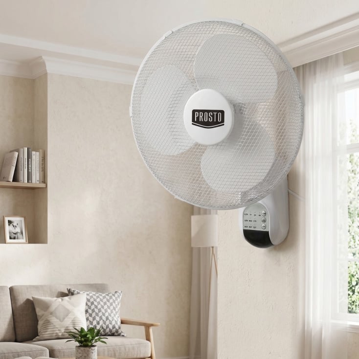 Zidni ventilator sa daljincem, 40cm, 50W