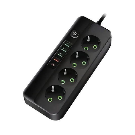 Razvodnik sa 4 mesta 2m 1.5mm2+pr. 4xUSB+tip C