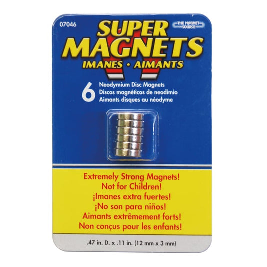 Neodijumski magnet 12x3mm 6 kom.