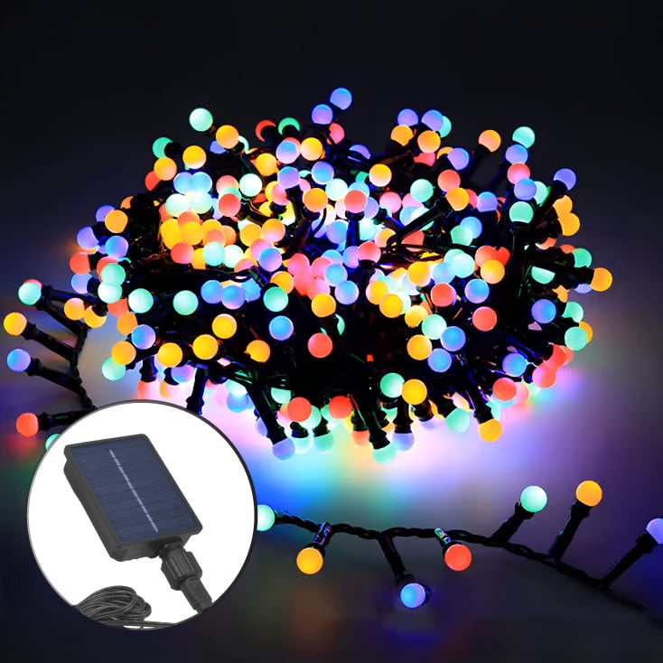 Solarni LED niz 5 m 100 višebojnih LED dioda