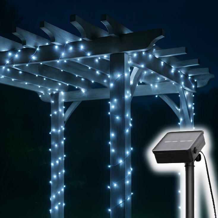Solarni LED niz 14m, 200 hladno belih dioda
