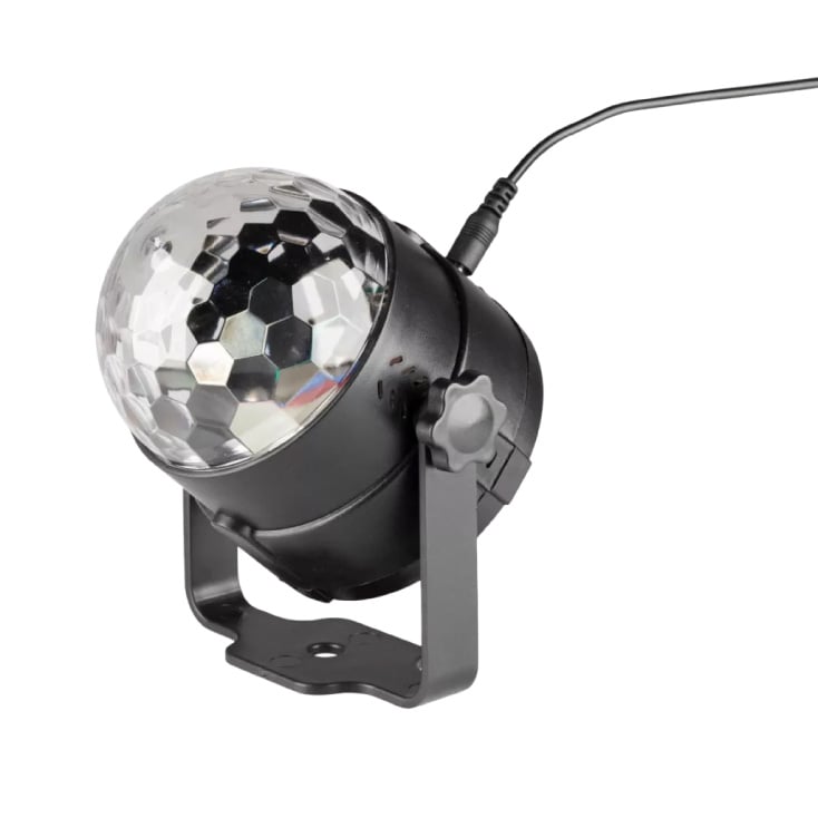 Mini RGB disko kugla 80mm, USB, do 100m2