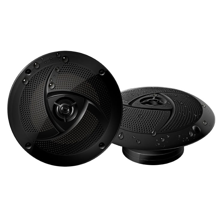 Nepromočivi ugradni zvučnici 165mm 75W crni