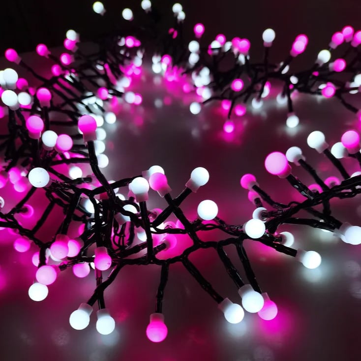 Lampice za jelku sa 288 roze i belih LED dioda
