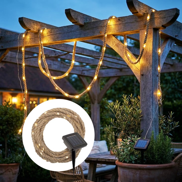 Solarni LED niz konopac 5m 52 LED