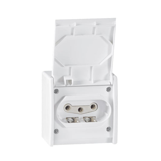 Tropolna utičnica bela IP44 PVC 16A 440V
