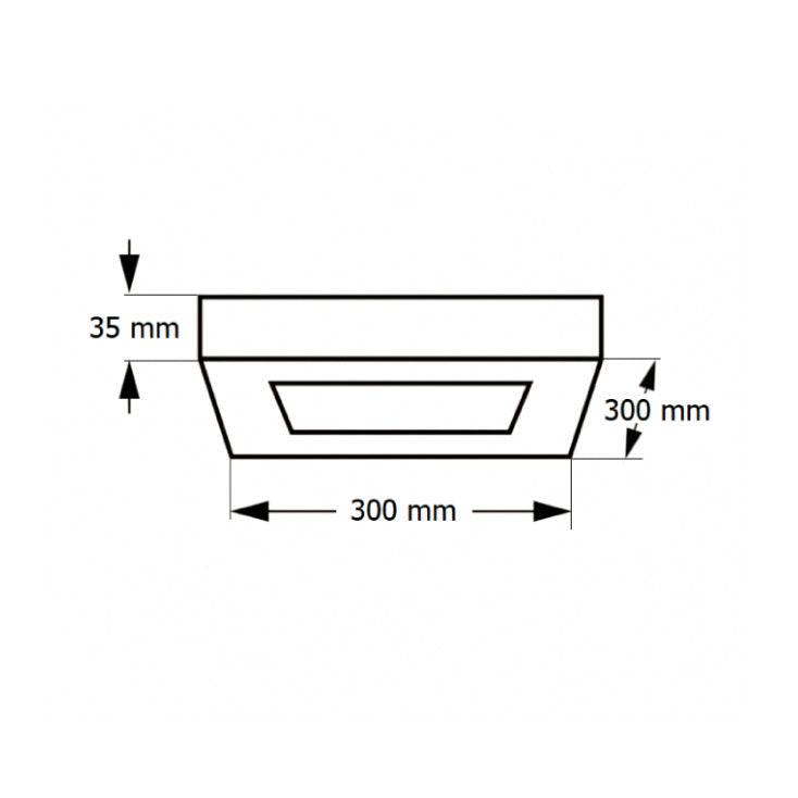 Crna LED plafonjera 24W, promen. boja svetla IP20