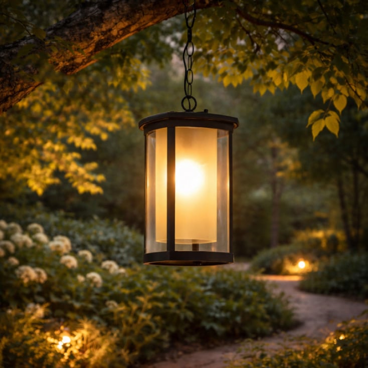 Viseća lampa - fenjer 1xE27 IP33 crni