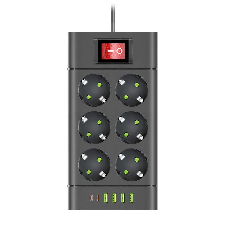 Razvodnik sa 6 mesta 2m 1.5mm2+pr. 4xUSB+2xtip C