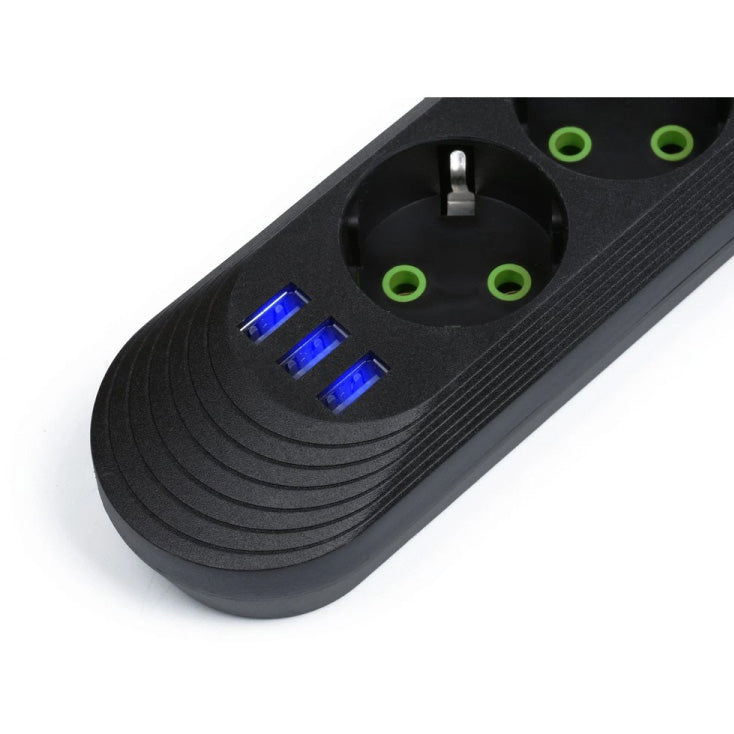 Razvodnik sa 3 mesta 2m 1.5mm2+pr. 3xUSB
