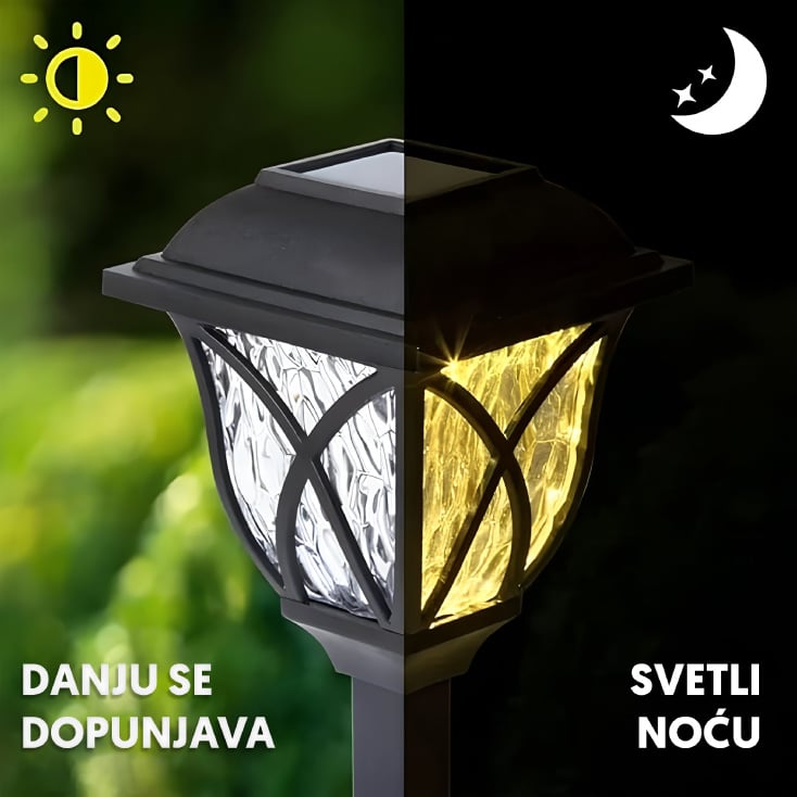 Solarna baštenska lampa - 6 kom.