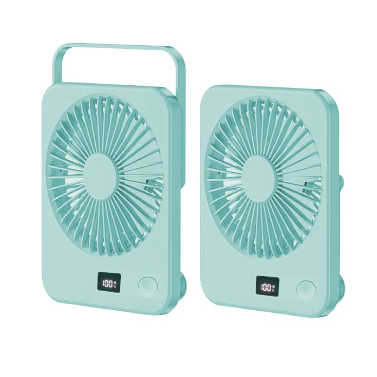 Zeleni stoni USB mini ventilator sa displejem