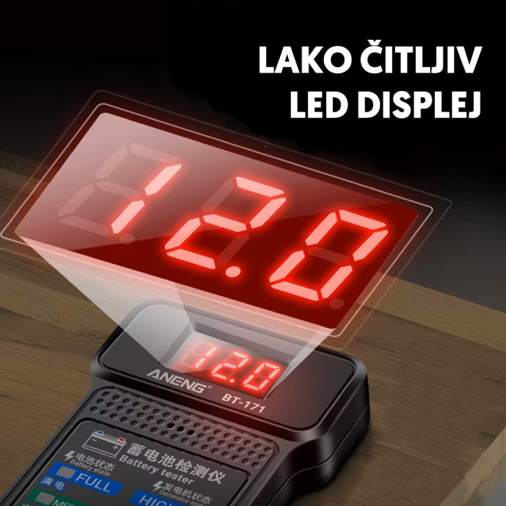 Digitalni LCD tester 12V akumulatora