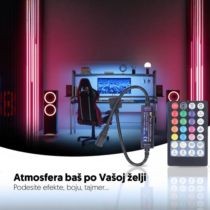 Mini LED RGB kontroler sa daljinskim upr. 72W