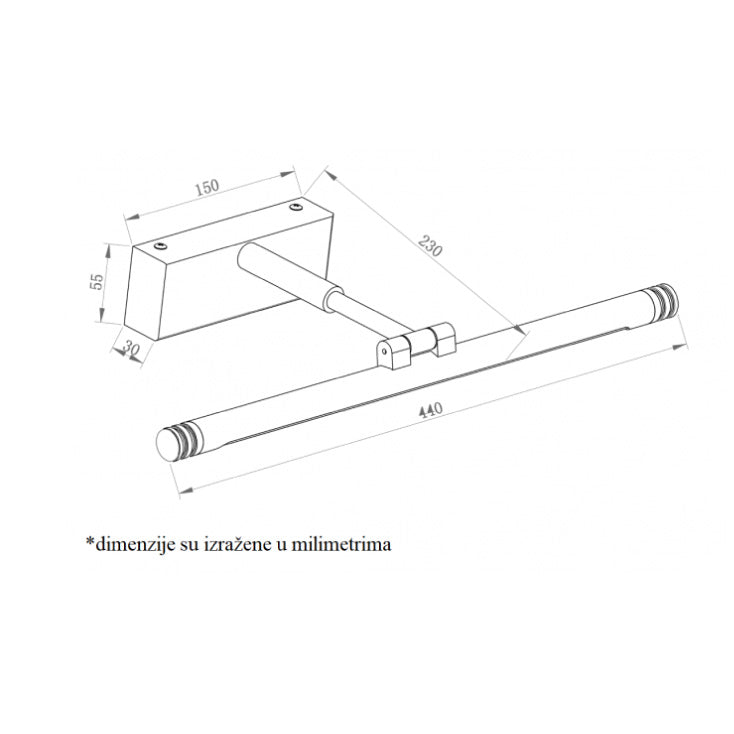 Zidna LED lampa 9W