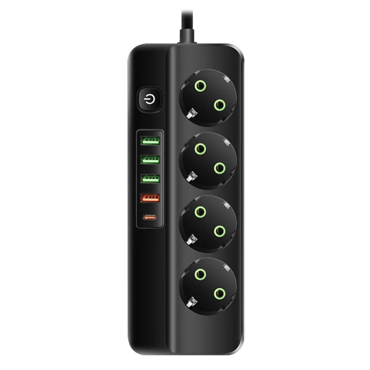 Razvodnik sa 4 mesta 2m 1.5mm2+pr. 4xUSB+tip C