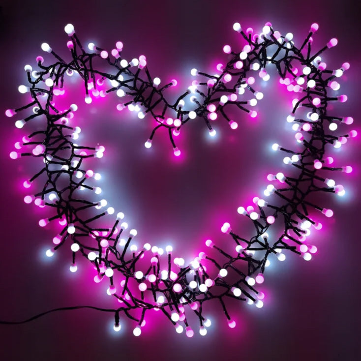 Lampice za jelku sa 288 roze i belih LED dioda