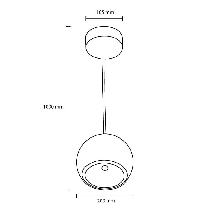 Viseća LED lampa 20W 5000K