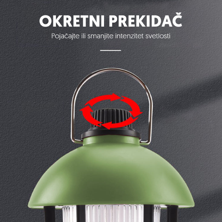Prenosna LED punjiva lampa zelena