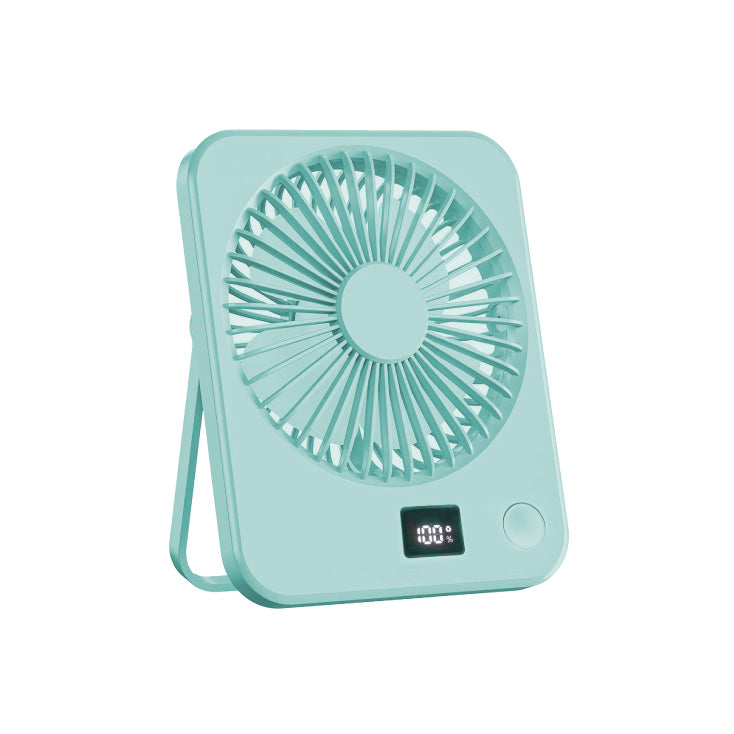 Zeleni stoni USB mini ventilator sa displejem