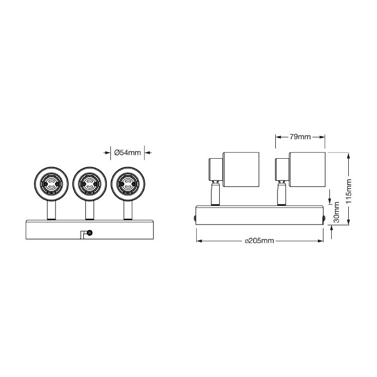 OSRAM PRIMAL PL bela spot lampa 3xGU10