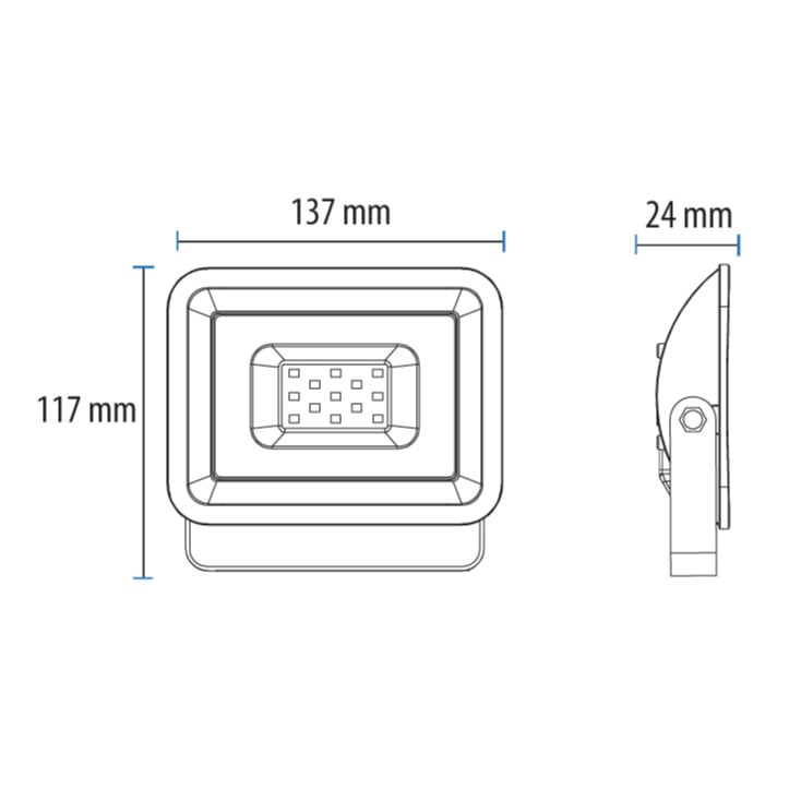 LED reflektor 20W 6500K beli