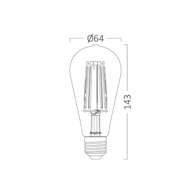 LED filament sijalica 2200K 6W BRAYTRON