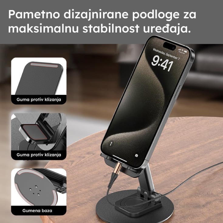 Stoni podesivi držač za mobilni i tablet