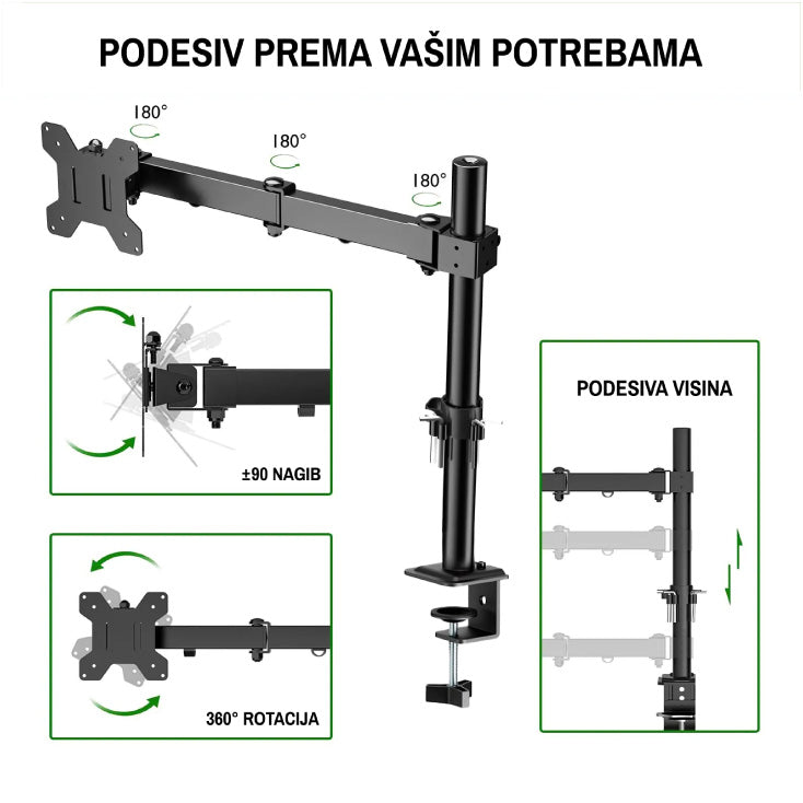 Stoni nosač za monitor 15" do 32", 8kg