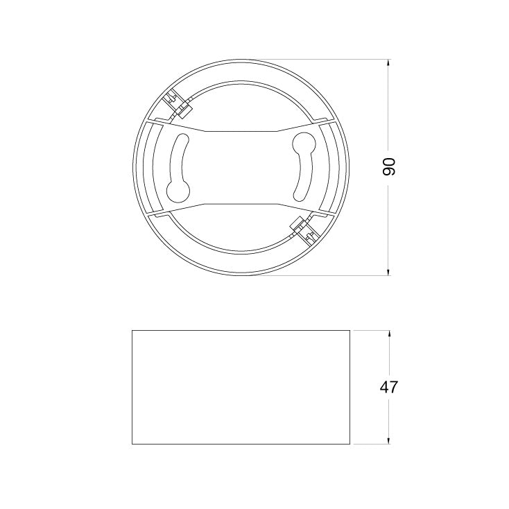 Beli nosač za ugradni LED panel 4W