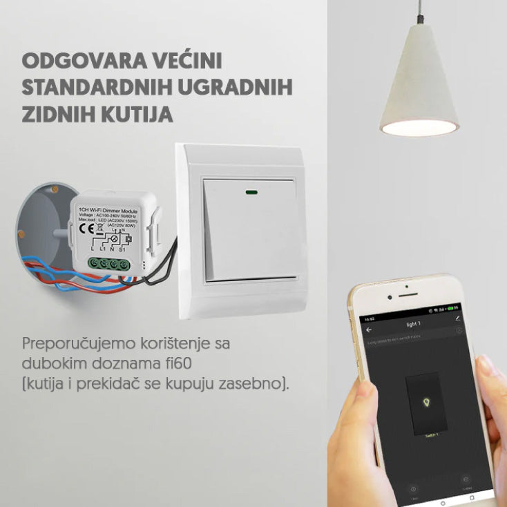 Wi-Fi smart dimer-modul, 150W