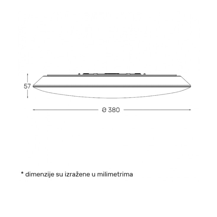 LED plafonjera 28W, promenljiva boja svetla