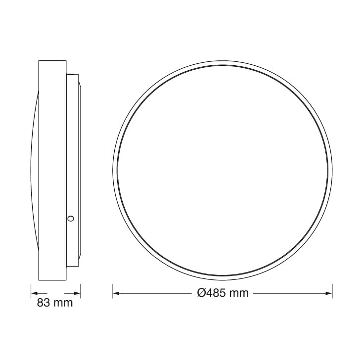OSRAM LED plafonjera 36W 4000K IP20 crna