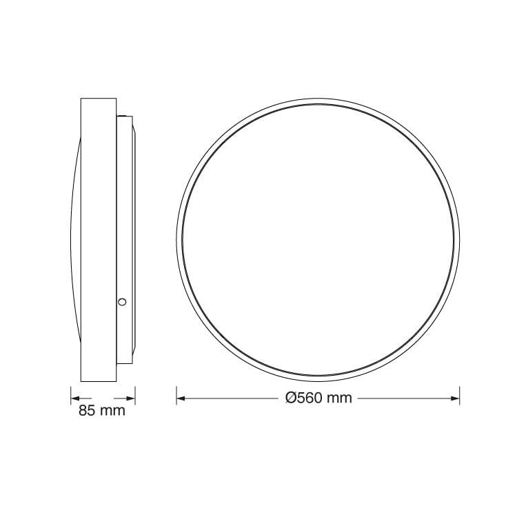 OSRAM LUXO srebrna LED plafonjera 60W 4000K IP20
