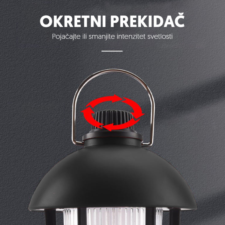Prenosna LED punjiva lampa crna